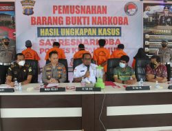 Polres dan BNK Kutai Timur Musnahkan Barang Bukti Hasil Operasi Antik Mahakam Tahun 2022