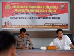 40 Personil Polres Kutim Dibekali Pelatihan Conten Creator dan Copy Writing