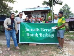 Aksi Sosial Jurnalis Kutim, Salurkan Bantuan Untuk Korban Kebakaran di Pinang Dalam