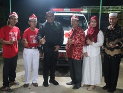 Warga dan Masyarakat Gang Damai Terima Bantuan Satu Unit Mobil Ambulance Dari Wabup Kutim Kasmidi Bulang