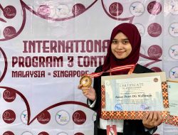 Ainun Putri DG Mallimpo, Pemudi Kutai Timur Sabet Penghargaan ‘The Most Creative Delegates’ di Ajang International Global Learning