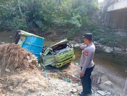 Satlantas Polres Kutim Ungkap Kecelakaan Truk Hino di Jembatan Narut Bengalon 